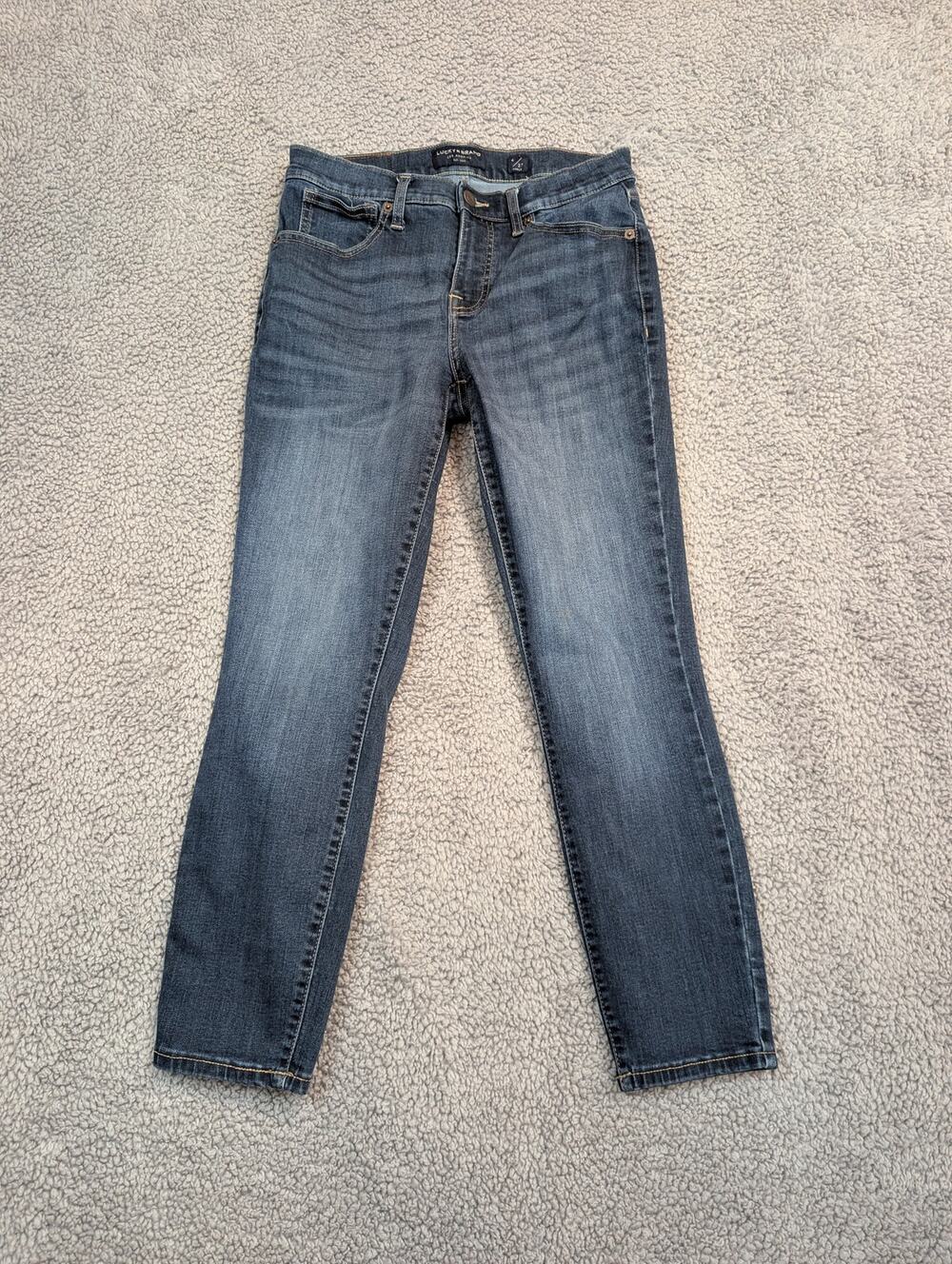 Lucky Brand Jeans Women's Size 4 Dark Wash Mid Wash Skinny Ava (1015)